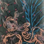 Monika Lin, 混合景观2号, 树脂和丙烯、墨、石膏丸 复制在木板上的石膏片, 30 × 40 cm, 2012