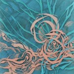 混合景观 3号, 树脂和丙烯、墨、石膏丸 复制在木板上的石膏片, 30 × 40 cm, 2012