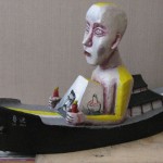Lu Xun Ship, sculpture, 70x43x21 cm