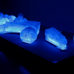 Amber . Acrylics, LED Lamp, Stainless Steel . 240 x 120 x 60 cm