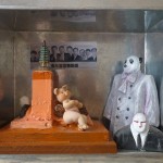 Small Collective, No.2, sculpture, fiberglass, steel sheeting, photographs, toys, 2011