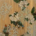 Monika Lin, Magnolia Boys 2005, 60x60 cm, plaster replicas of pills, polymer paint (acrylic), epoxy resin and ink on wood panel, 2005