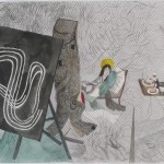 没有看过大海的人，中国墨水，矿物颜料，铅笔，丙烯 ，360 x 33cm, 2010