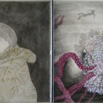 肖像练习，Op.56 伴着你丙烯色，矿物色，铅笔，数码打印，A4打印纸，宣纸 66x33cm 2011