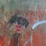 烟花二,墨水, 水彩, 矿物颜料, 茶叶水, 金粉, 宣纸, 66 x 33 cm, 2011