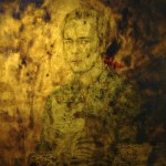 肖像练习，Op.56 “伴着你”丙烯色，矿物色，铅笔，数码打印，A4打印纸，宣纸，66 x 33cm, 2011