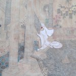 潮来出岛 - 滴里球 一号, 墨水, 水彩, 矿物颜料, 茶叶水, 金粉, 宣纸, 2012