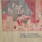 厨子、贼、他的妻子和她的情人 墨水, 水彩, 矿物颜料, 茶叶水, 金粉, 宣纸 356 x 33
cm