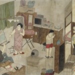 浪漫的人，画轴在宣纸， 750 x 33 cm, 2010