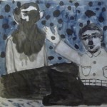  Qian Rong, Lone Island No.15, ink on xuan paper, 43 x 43cm, 2011 