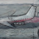 Qian Rong, Lone Island No.4, ink on xuan paper, 43 x 43cm, 2011