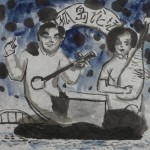 Qian Rong, Lone Island No.7, ink on xuan paper, 43 x 43cm, 2011