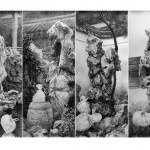 李海峰，“假山”，铅笔素描，175 x 75 x 4cm, 2011