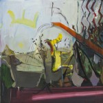 "小马过河,” 油画, 70 x 70cm, 2012 