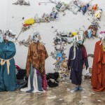 Girolamo Marri, "THE MYSTERIOUS MASTER, HIS DISQUISITIONS, HIS INDISCIPLINED DISCIPLES AND THEIR DELUSIONAL DIZZY MISSION,"performance and installation, found objects, duct tape, 2013-6
