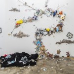 Girolamo Marri, "THE MYSTERIOUS MASTER, HIS DISQUISITIONS, HIS INDISCIPLINED DISCIPLES AND THEIR DELUSIONAL DIZZY MISSION,"performance and installation, found objects, duct tape, 2013-6