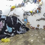 Girolamo Marri, "THE MYSTERIOUS MASTER, HIS DISQUISITIONS, HIS INDISCIPLINED DISCIPLES AND THEIR DELUSIONAL DIZZY MISSION,"performance and installation, found objects, duct tape, 2013-6