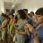 Girolamo Marri, "THE MYSTERIOUS MASTER, HIS DISQUISITIONS, HIS INDISCIPLINED DISCIPLES AND THEIR DELUSIONAL DIZZY MISSION,"performance and installation, found objects, duct tape, 2013-6