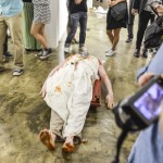 Girolamo Marri, "THE MYSTERIOUS MASTER, HIS DISQUISITIONS, HIS INDISCIPLINED DISCIPLES AND THEIR DELUSIONAL DIZZY MISSION,"performance and installation, found objects, duct tape, 2013-6