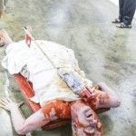 Girolamo Marri, "THE MYSTERIOUS MASTER, HIS DISQUISITIONS, HIS INDISCIPLINED DISCIPLES AND THEIR DELUSIONAL DIZZY MISSION,"performance and installation, found objects, duct tape, 2013-6