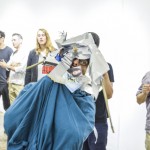 Girolamo Marri, "THE MYSTERIOUS MASTER, HIS DISQUISITIONS, HIS INDISCIPLINED DISCIPLES AND THEIR DELUSIONAL DIZZY MISSION,"performance and installation, found objects, duct tape, 2013-6