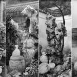Li Haifeng, “Rockery,” pencil on paper, 180 × 75cm × 4, 2011