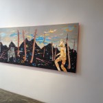 Maya Kramer，原始的未来，纸，煤，墨水在铝上，2块板 
