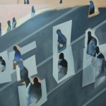 郑文昕, “微笑,” 油画和丙烯, 90 X 135cm, 2011