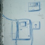 Tao Damin, Remains Window, installation, acrylic and water color, found objects, dimensions variable, 2014 Tao Damin, Remains Window, installation, acrylic and water color, found objects, dimensions variable, 2014